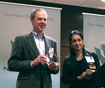 Dr. Russell Hanford receives the WSPA 2018 Distinguished Service Award